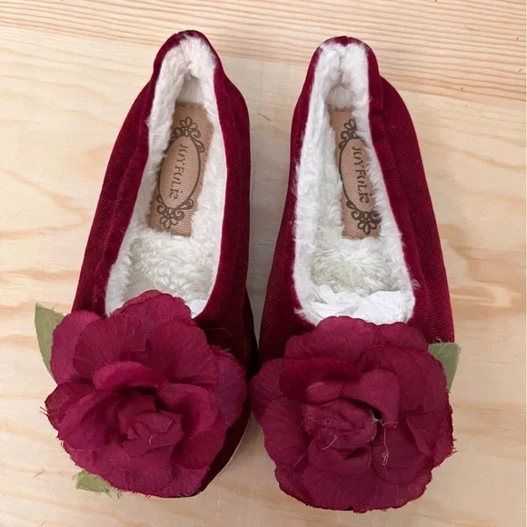 NWT  Joyfolie Mia joy Ameline slipper in berry Sz 9 toddler little girl