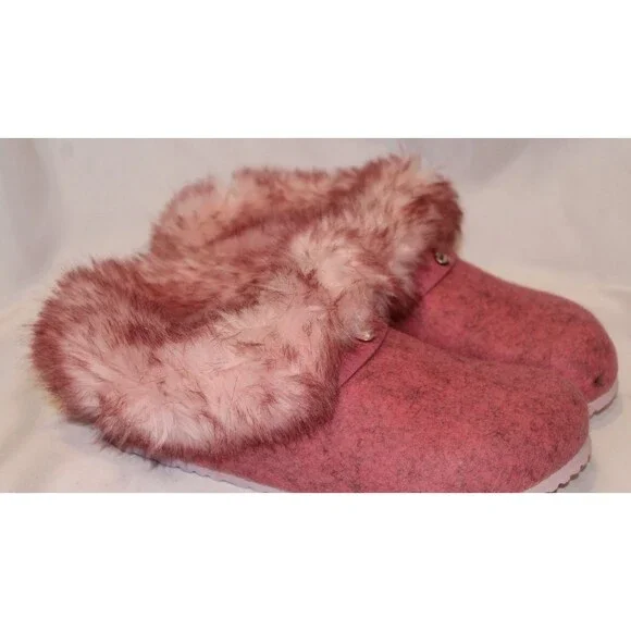 BIRKENSTOCK KIDS KAPREEN BRAID SHEARLING LINED SLIPPERS PINK EU 34 US 3-3.5  NIB