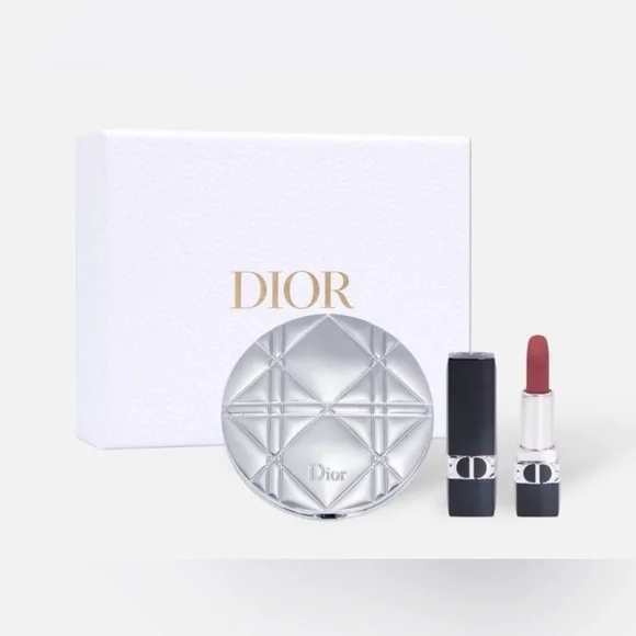 NEW Dior Rouge Dior Lipstick Set 720 Icone Satin w/ Mirror Compact