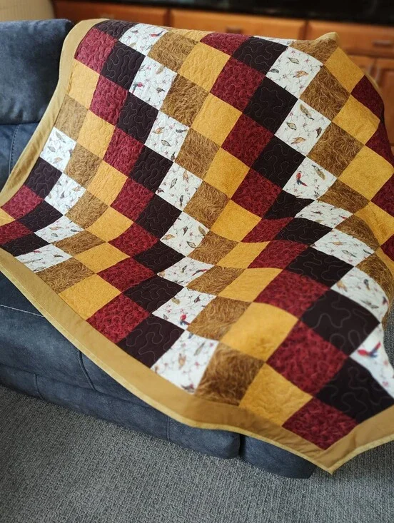 Birds of a Feather! New and Handmade! Lap Size Quilted Throw 50
