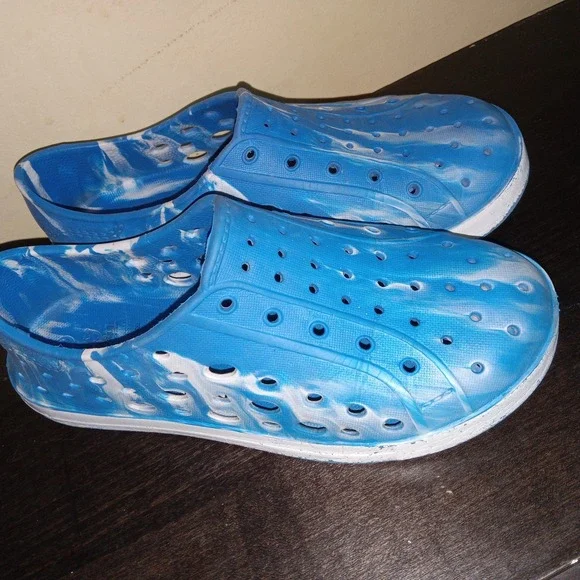 Lily & Dan Children's‎ Lightweight Slip On Shoes Blue & White Size 13/1