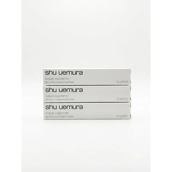 Shu Uemura Laque Supreme Lip Color PK 05 Set of 3 NIB 5.2g 0.18oz Each