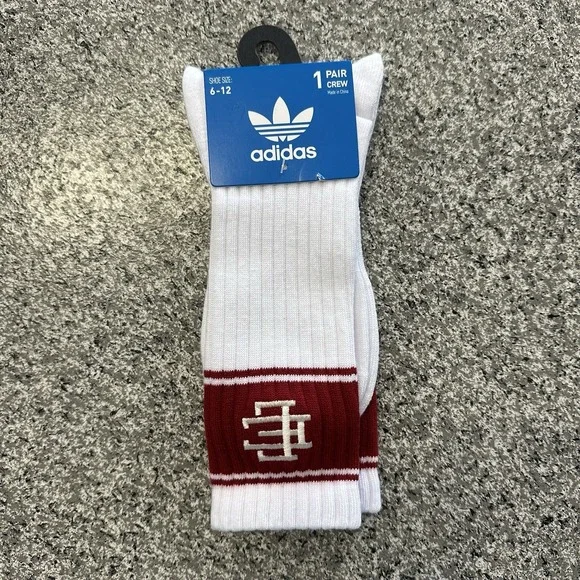 Adidas Eric Emanuel Crew Socks Mens L 6-12 Midnight Madness Basketball