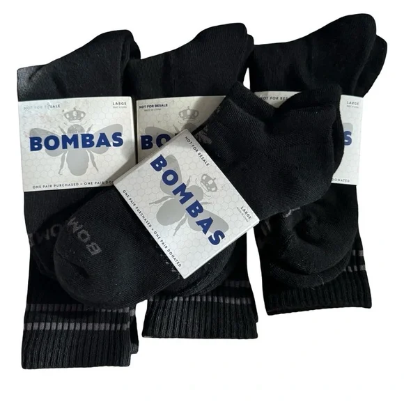 Pack of 4 Bombas Calf & Ankle Socks Size Large