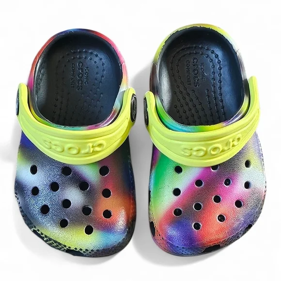 Kids Toddler Unisex Tie-Dye Crocs Classic Clog Size C4