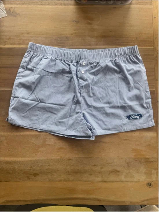 Ford Men's Blue White Striped Boxers XL