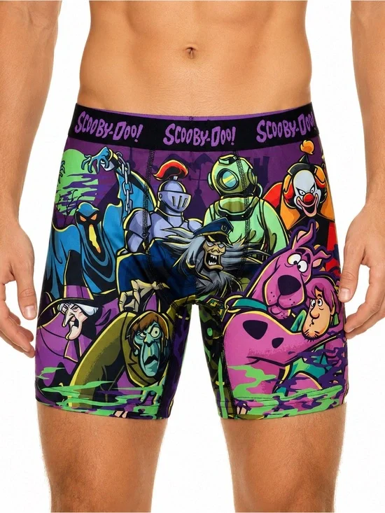 Men’s Scooby Doo Graphic Boxer Briefs - Purple Multi