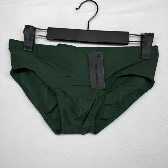 Todd Sanfield Swim Brief Men's Extra Small XS Green Poblano Ultradeep NEW