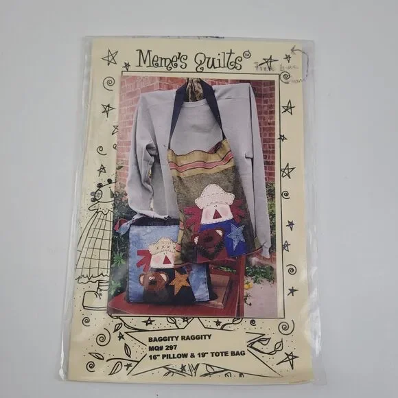 Vtg Meme's Quilts, Baggity Baggity, #297, uncut quilting pattern 11x13