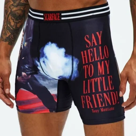 Scarface Red Black Boxer Brief #J