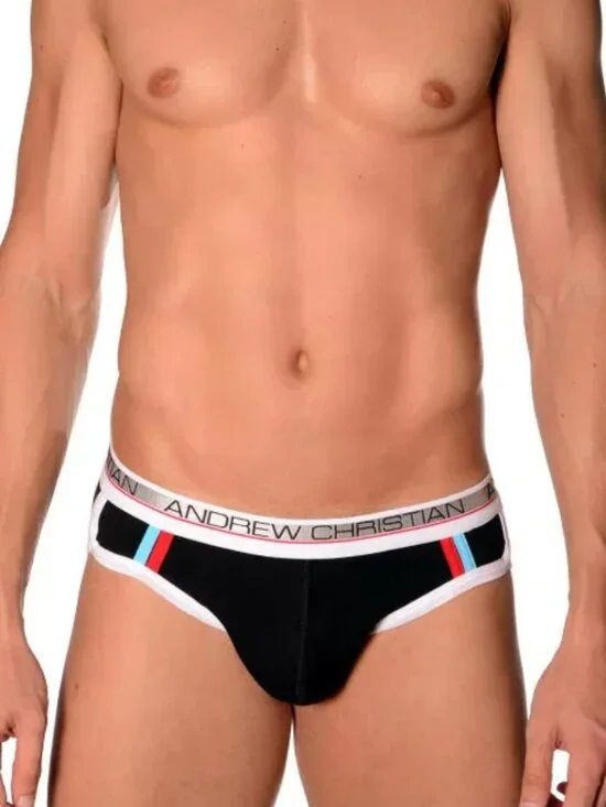 Andrew Christian Vintage Briefs Medium Black NEW