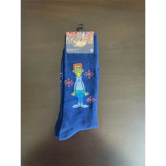 The Jetsons George Blue  Crew Socks Unisex Adult   Size 6-12