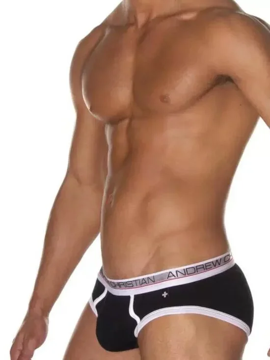 Andrew Christian Vintage Briefs Medium Black NEW