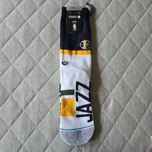 Stance NBA Utah Jazz Shortcut 2 Socks Size Large Mens New