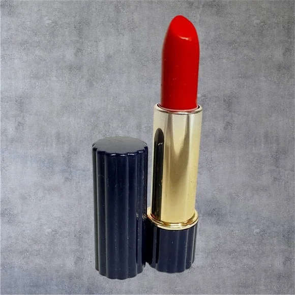 Estee Lauder All-Day Lipstick Womens Classic Red Fluted Gold Case