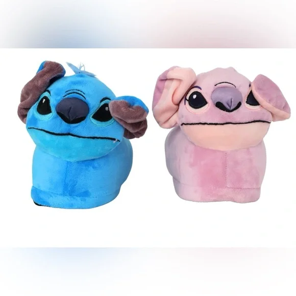 Stitch and‎ Angel 3D Character Scuff Slippers! NWT! Size 2/3 Little Girls!