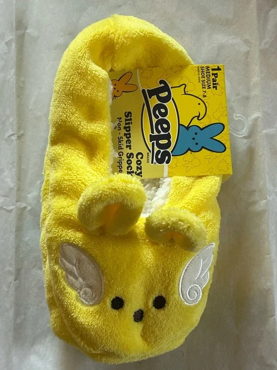NEW!!! Peeps Cozy Slipper Socks And Storybook Set-Medium Shoe Size 7-8 (NWT)