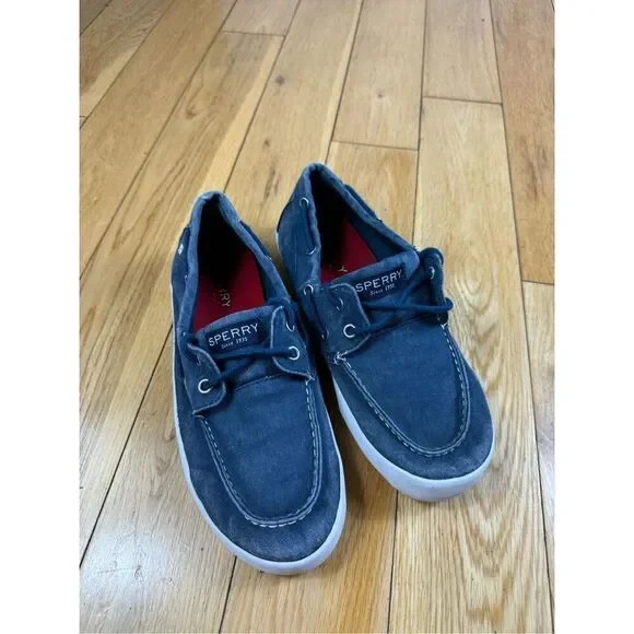 Sperry Boys Navy Loafers Size 5M