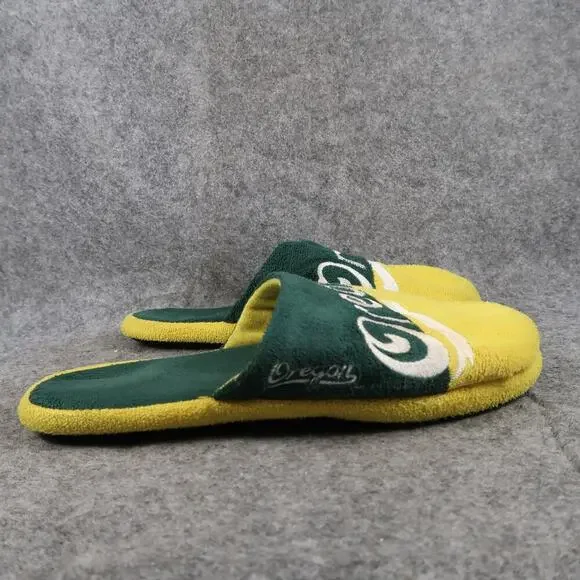 Slippers Casual Big Kids 7 University of Oregon Ducks Slip On Flat Yellow Green