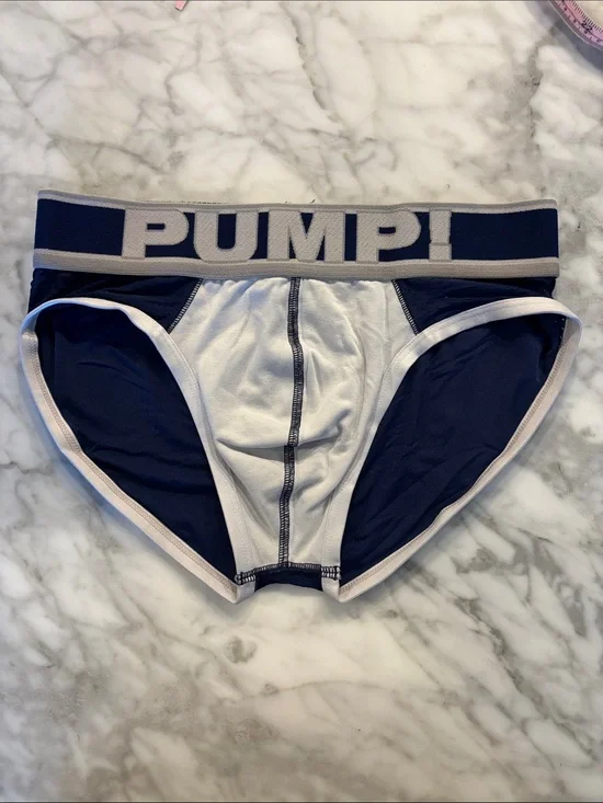 PUMP! Men's Navy & White Briefs