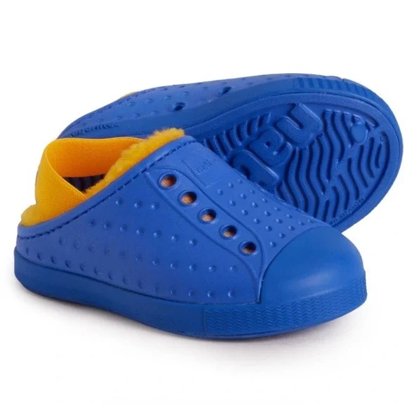 Native Jefferson Cozy‎ Slip-On Shoes – Little Boys Size 8T, Gray Lightweight