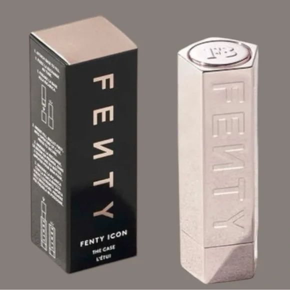 FENTY ICON ~ THE CASE ~ Refillable Lipstick Case in Metallic Nude New In Box