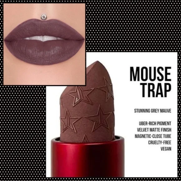 Jeffree Star Velvet Matte Lipstick in BESTSELLING Mouse Trap (grey mauve) NEW