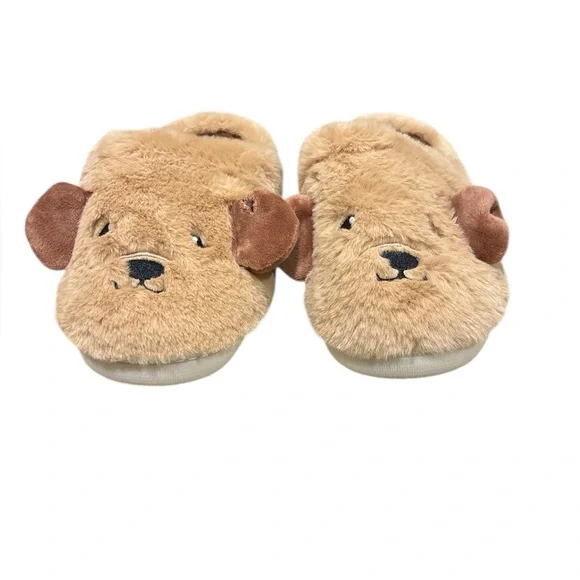 Kids Cute Dog Plush Slippers