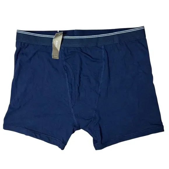 J Crew Boxer‎ Briefs Mens XL Navy Blue Cotton Stretch Underwear Shorts New H8622