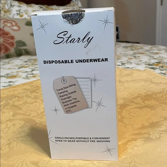 NIB 5pcs Mens Disposable Cotton Underwear