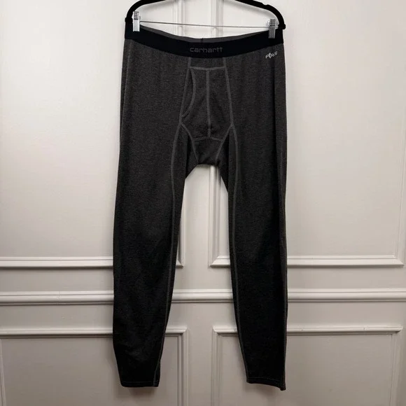 Carhartt‎ Force Mens XL Charcoal Gray Thermal Base Layer Wool Blend Pants