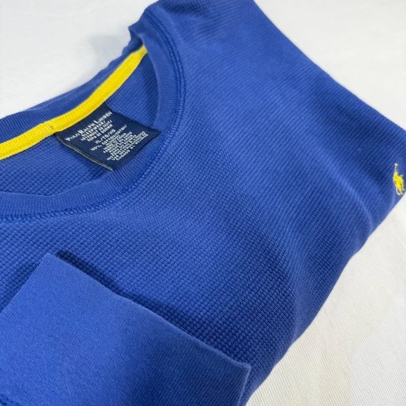 Polo Ralph‎ Lauren Mens XL Blue Long Sleeve Sleepwear Pajama Top Thermal