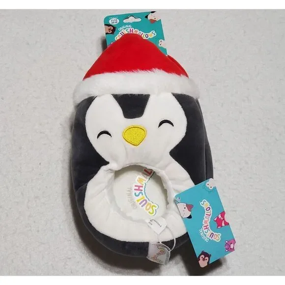 Kids Slippers Squishmallow Penguin Luna Youth‎ Size 11/12 House Shoes NEW