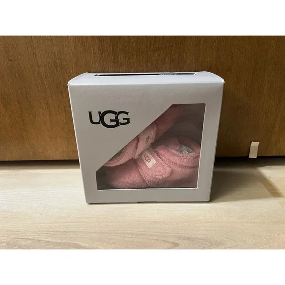 UGG Bixbee Infant Baby Booties Slippers Bubblegum Pink‎ Sz 4/5 12-18 Months NIB
