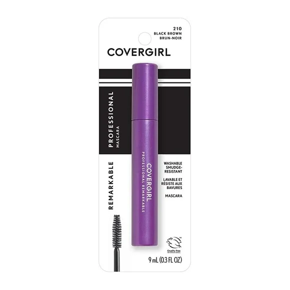 COVERGIRL Professional & Remarkable Mascara Black Brown, Long Lasting, 0.3 Fl Oz