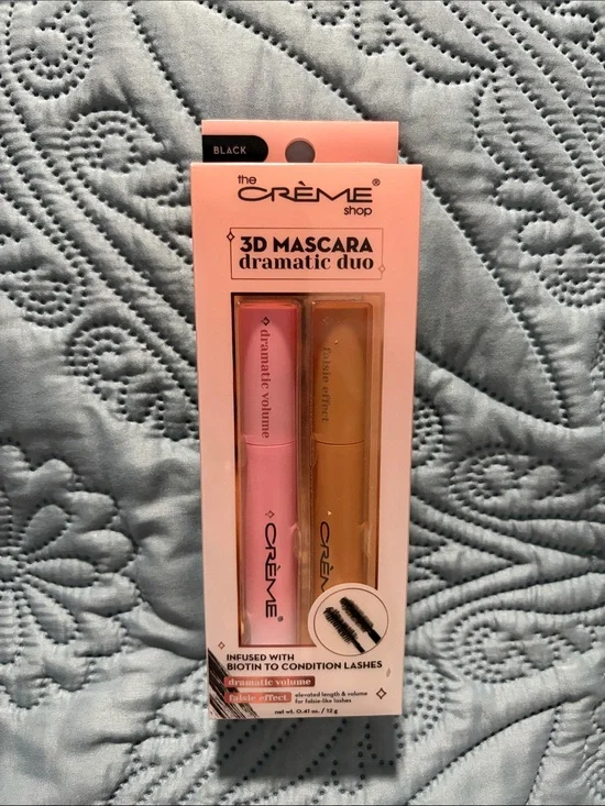 The Crème Shop 3D Mascara Dramatic Duo — Pink & Gold Volumizing Set