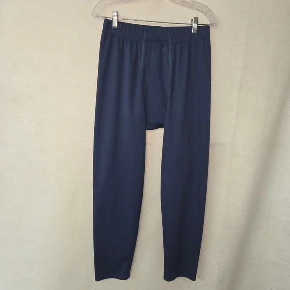 Cabelas Mens Navy Blue Thermal Base‎ Layer Pants M33UW021 Size Large Reg