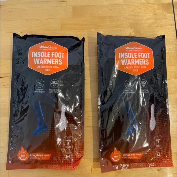 WarmSpark Insole Feet Warmers 5 Pack - 10 Hours Warm Feet Medium (lot of 2=10)