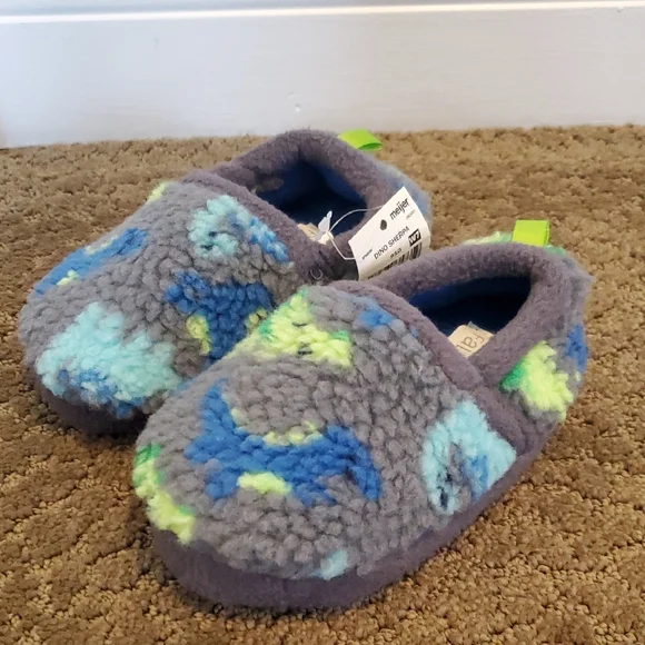 Toddler Boys Falls Creek Cozy DINOSAUR Fleece Slippers Size 5/6 or 9/10 NWT