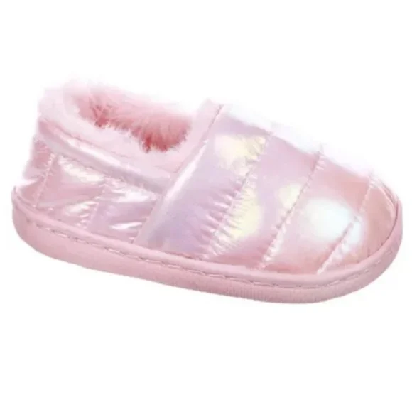 Baby Toddler Girls Capelli NY PUFFY Slippers Size 6/7 8/9 Fleece lined NWT