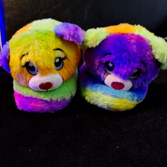 Build A Bear‎ Rainbow Slippers Girls Size 11/12 Toddler(Big girl)