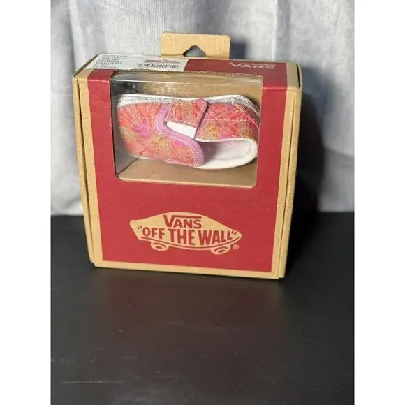 VANS Slip-On V Crib INFANT SIZE 2.0 Rose camo pink floral with box
