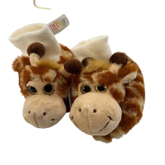 DolliBu Giraffe Plush‎ Slippers Animal Character Cozy Shoes Kids