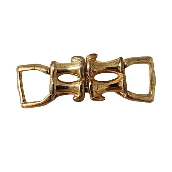 #7640 Gold Tone intertwine Belt buckle Small .75 inch