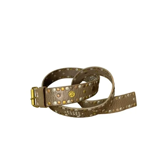 Studded Leather‎ Belt Women's Gold Silver Western Fashion Accessory