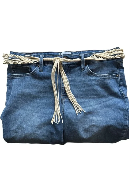 Natural Macrame BoHo Western Hippie Belt Sz Med / Large