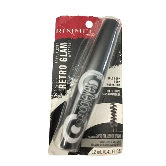 Rimmel Scandaleyes Retro Glam Mascara Black‎ Noir 001 Volumizing Lash EnhancerO2