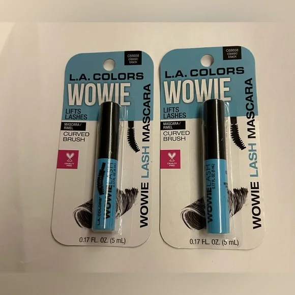 New Two L.A. Colors Wowie Mascara Classic Black Lifts Lashes 0.17 oz (5 mL)