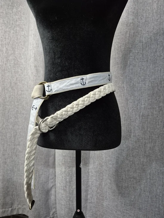 J.Crew Nautical Belt Bundle Rope & Anchor D Ring Belts