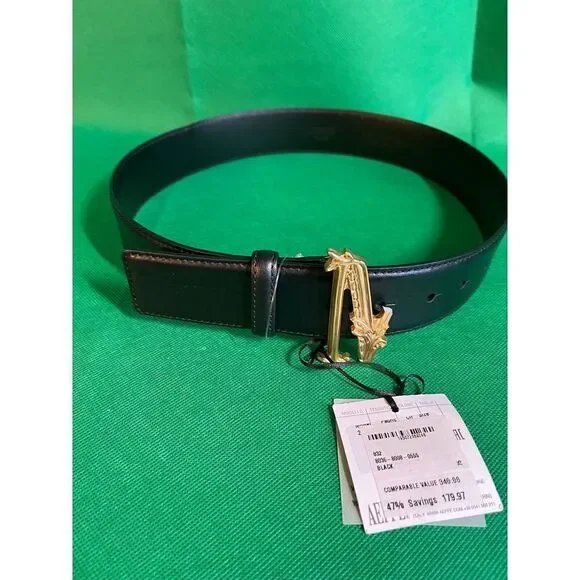 Moschino Couture Woman Black Leather Belt